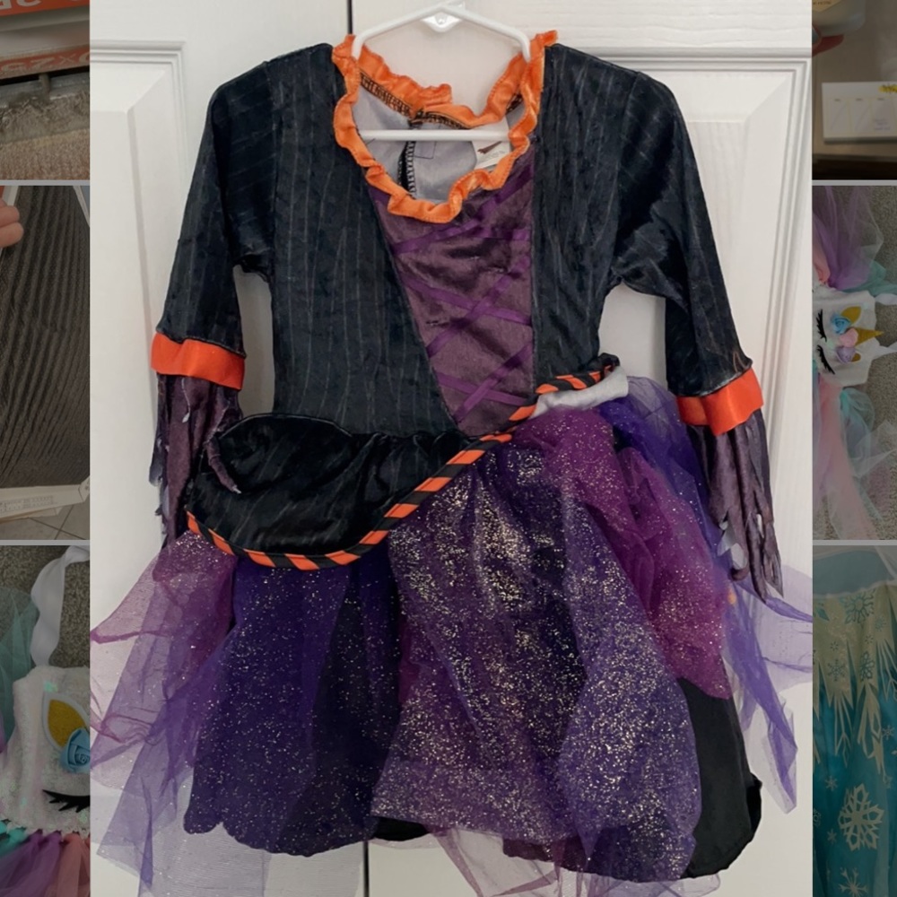 Kids Witch Costume - Black and Purple